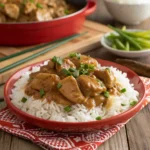 Smothered Chicken and Rice - Juicy Chicken in Savory Gravy Over Fluffy White Rice