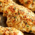 Juicy Melt In Your Mouth Chicken Breast with golden crust and herbs