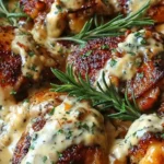 Mississippi Mud Chicken smothered in creamy ranch-BBQ sauce, sprinkled with herbs, served in a skillet for an easy comfort-food dinner.